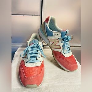 New Balance 996 Women’s Shoes US Size 7.5 - Pink/Coral/Blue